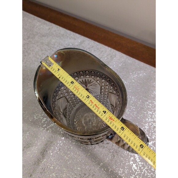 Imperial Glass Ohio Vtg Pitcher Amelia Smoke Carnival Glass 5.5" MCM Iridescent - Picture 9 of 16